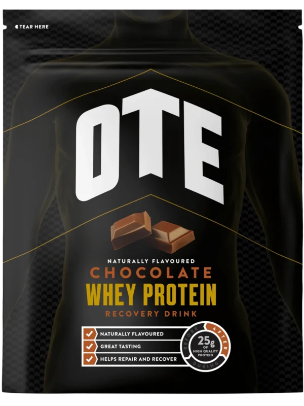 OTE Sports Chocolate Whey Protein, recovery protein drink for athletes